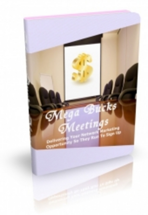 Product picture Mega Bucks Meetings ( Master Resell Rights )