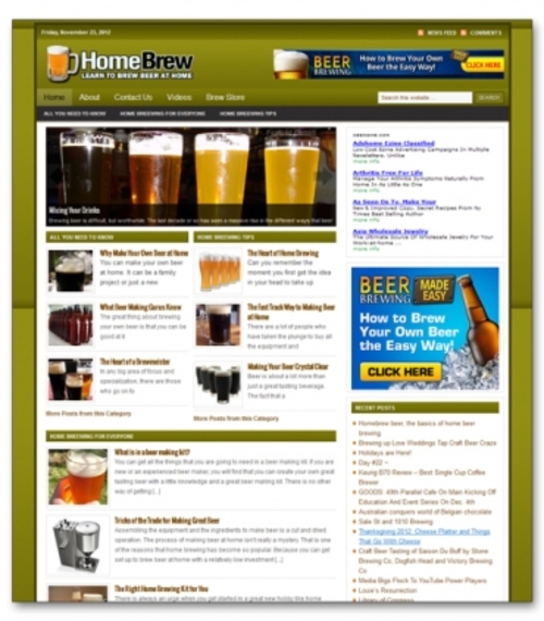 Product picture Home Brewing Niche Blog   ( Private Label Rights )