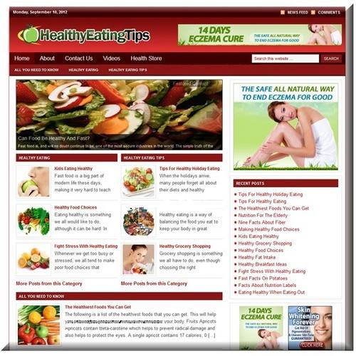 Product picture Healthy Eating Niche Blog   ( Private Label Rights )