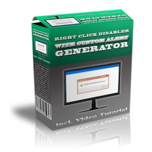 Product picture Right Click Disabler With Custom Alert Generator  (MRR )
