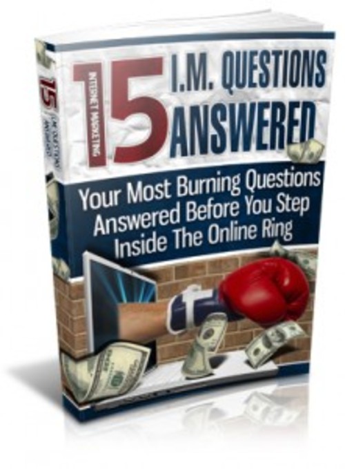 Product picture 15 Internet Marketing Questions Answered  (MRR )